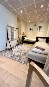 Posezení v ubytování Guest house in Dobele city center- Pilsētas Māja