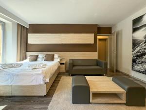 Postel nebo postele na pokoji v ubytování Apartmán Pec