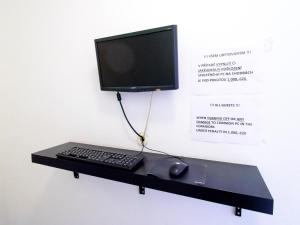 Telewizja i/lub zestaw kina domowego w obiekcie Hostel BOHEMIA