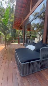 Uma varanda ou terraço em Cactus Chalés & Cabanas em lumiar