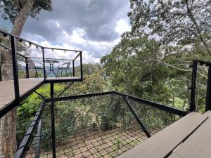 Balkón nebo terasa v ubytování Entremonte Cabañas