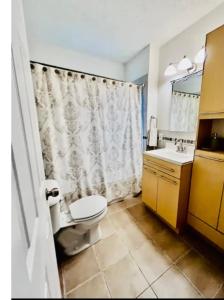 a bathroom with a toilet and a sink at Hyatt Residence in Windsor +6 photos