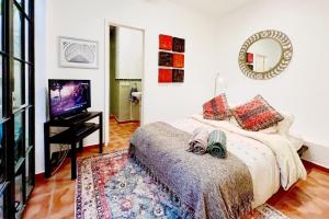 TV a/nebo společenská místnost v ubytování CASA RUBEO - San Miguel Rooftop Casa, Free Parking, AC, Centro