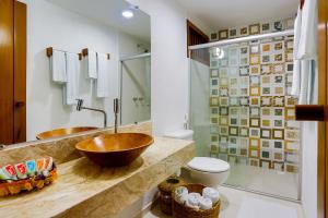 Um banheiro em Paraíso Ecológico Pousada & SPA