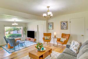 a living room with a couch and chairs at Walk to Downtown Brigham City Family Home in Brigham City