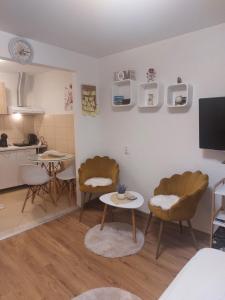 Kuchyň nebo kuchyňský kout v ubytování Ljubovic apartman