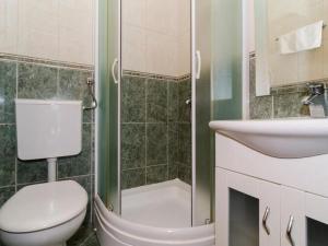 une salle de bain avec toilettes et lavabo dans l'établissement Apartments Villa Dinga -Borak - Two Bedroom Apartment with Terrace No 1, à Potomje