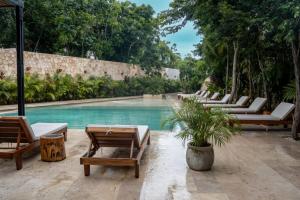 Bazén v ubytování Pent House de lujo con roof top privado rodeado de naturaleza nebo v jeho okolí