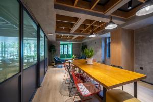 Prostor za sedenje u objektu 秋果酒店长沙高铁南站雨花区政府地铁站店