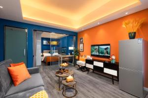TV/trung tâm giải trí tại Chengdu Shuxi International Serviced Apartment