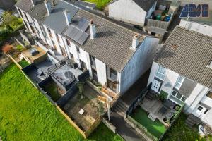an overhead view of a house with a roof at Mount Pleasant Haven in Leslie