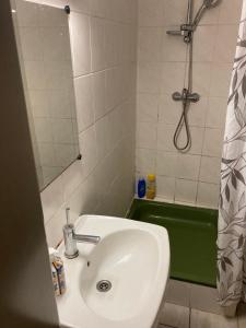 Koupelna v ubytování Gezellige studio in centrum Mol