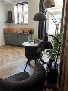 Kuchyň nebo kuchyňský kout v ubytování Logement de Pauw