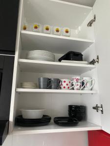 Kuchyň nebo kuchyňský kout v ubytování Apartmán Victoria