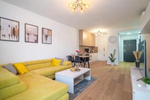Χώρος καθιστικού στο Moderný apartmán pod hradom
