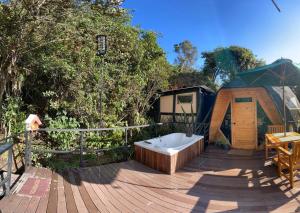 Zahrada ubytování Laguna Glamping