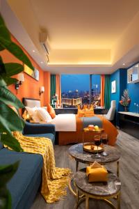 Posezení v ubytování Chengdu Shuxi International Serviced Apartment