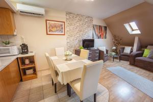 Kuchyň nebo kuchyňský kout v ubytování Delfin Apartman