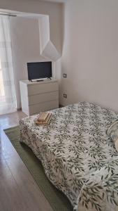 a bedroom with a bed and a tv on a dresser at Fiori di Loto Home in Iesi
