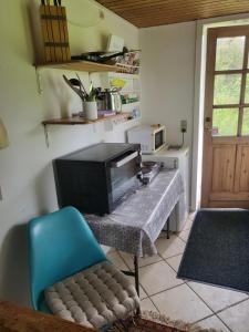 Dapur atau dapur kecil di Astrup vig Spa og Sauna