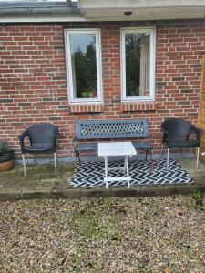 Ruang duduk di Astrup vig Spa og Sauna