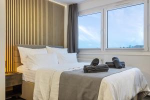 Ένα ή περισσότερα κρεβάτια σε δωμάτιο στο Appartement für 1-2 - WLAN - Parkplatz - Homeoffice