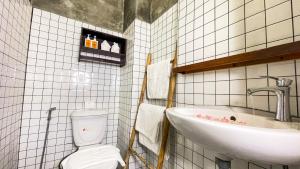 A bathroom at The Center Point