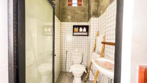 A bathroom at The Center Point