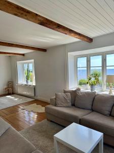 Χώρος καθιστικού στο Strandnära hus Abbekås