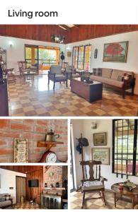 Χώρος καθιστικού στο Vintage Cabin GB