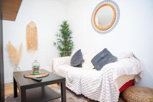 Postel nebo postele na pokoji v ubytování Le castel