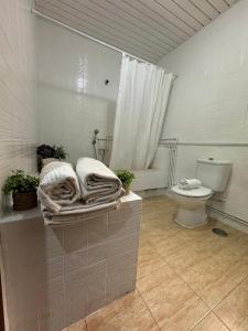 Koupelna v ubytování Hostal Real