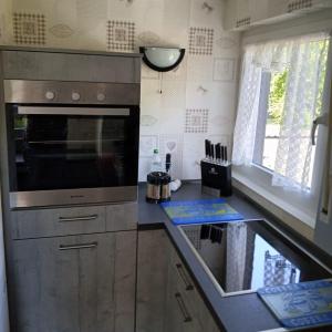 Dapur atau dapur kecil di Ferienwohnung Volker Drews