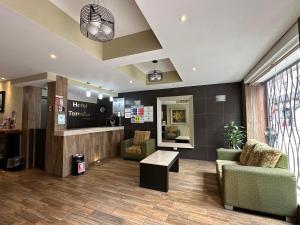 Χώρος καθιστικού στο Hotel Teresita