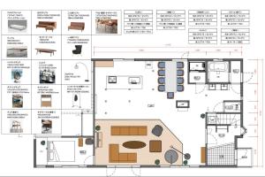 a floor plan of a house with a diagram at The Elysian Retreat in Otaru