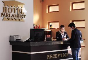 Vstupní hala nebo recepce v ubytování Hotel Parlament