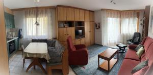 Kuchyň nebo kuchyňský kout v ubytování Residenz Darianne Leukerbad