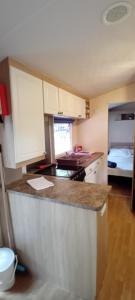 A kitchen or kitchenette at MareBlue Mobilhomes on Camping Mare e Pineta