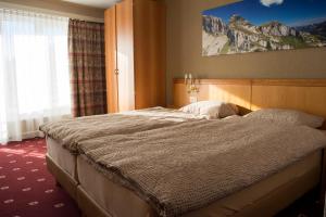 Ένα ή περισσότερα κρεβάτια σε δωμάτιο στο Alpine Classic Hotel
