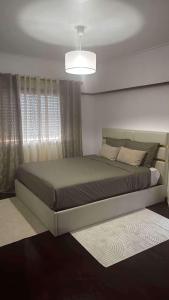 Un dormitorio con una cama grande en una habitación. en Grand logement 3 pièces, en Venda Seca