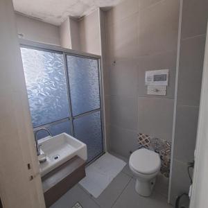 Et badeværelse på Apartamento de São Vicente