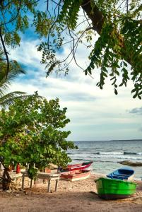 un grupo de barcos en una playa cerca del océano en Caribbean style POOL walking distance free, en La Romana 15 fotos más