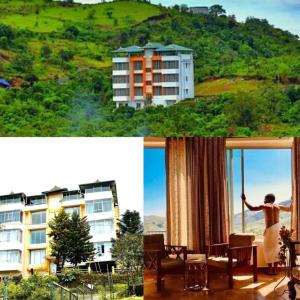 Nespecifikovaný výhled na hory nebo výhled na hory při pohledu z hotelu