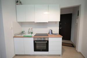 O bucătărie sau chicinetă la Best View Loutraki, 2 Bedroom +7 fotografii