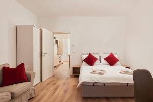 Posteľ alebo postele v izbe v ubytovaní MALIXA - Apartment in the heart of Vienna next to Metro