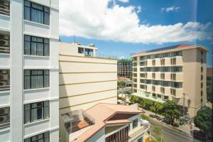 a view from the balcony of a building at Trang Ngan Hotel by THG in Danang