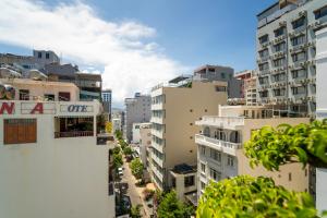 an aerial view of a city with tall buildings at Trang Ngan Hotel by THG in Danang