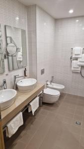 Koupelna v ubytování City Hotels Rūdninkai
