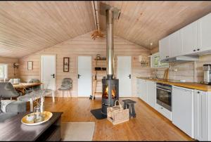 VikesåにあるStavtjørn Alpine lake havenの- コンロ付きのキッチン +30枚の写真