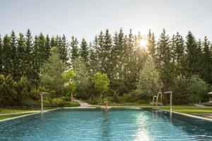 una persona si trova in una piscina di Falkensteiner Hotel Schladming Superior a Schladming